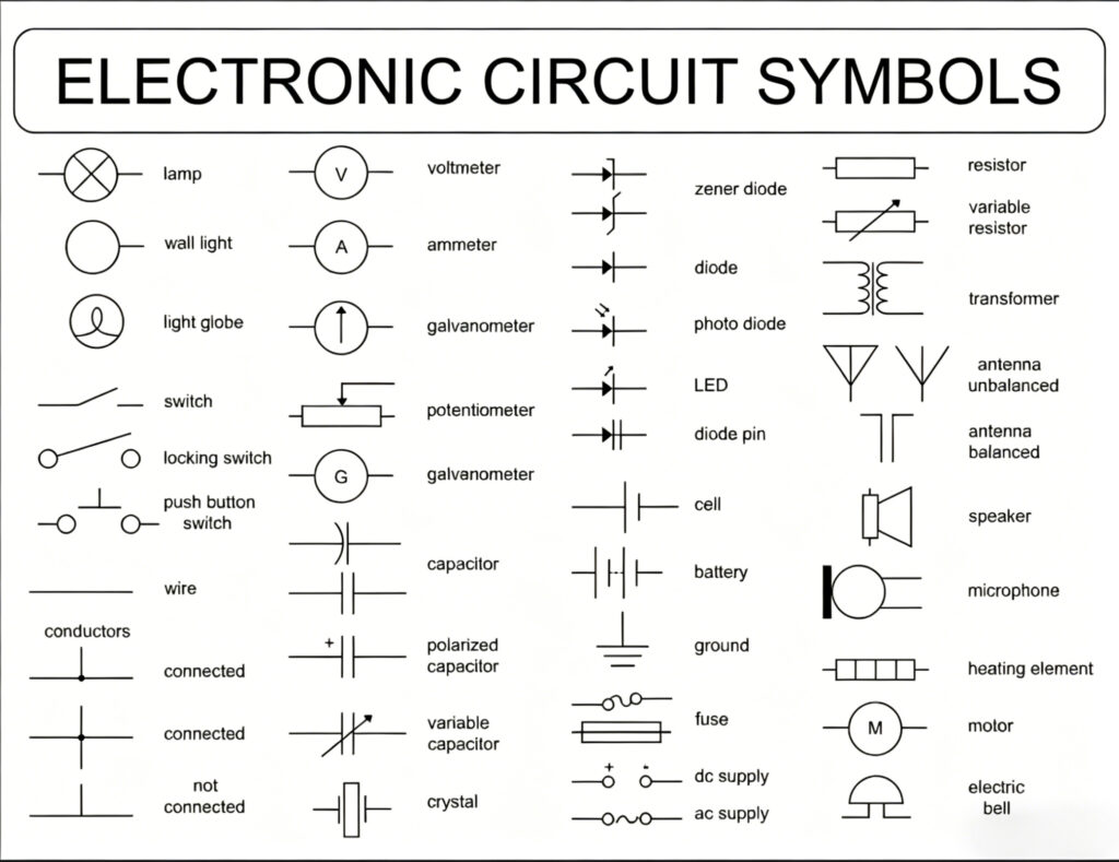 List of Circuit Diagram Symbols with Design Physics Behind it