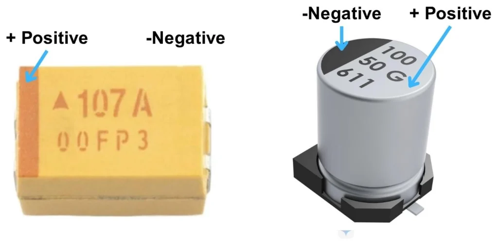 SMD capacitor polarity