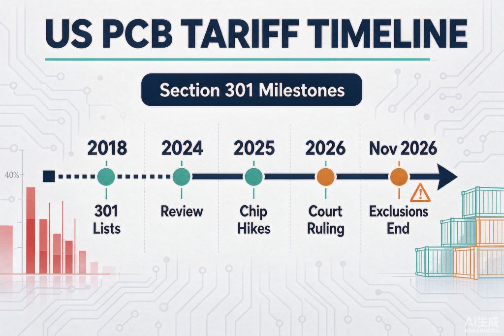2026 us pcb tariff timeline section 301